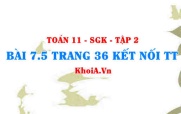 Bài 7.5 trang 36 Toán 11 Kết nối tri thức Tập 2